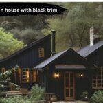 dark green house with black trim