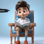 reading cartoon